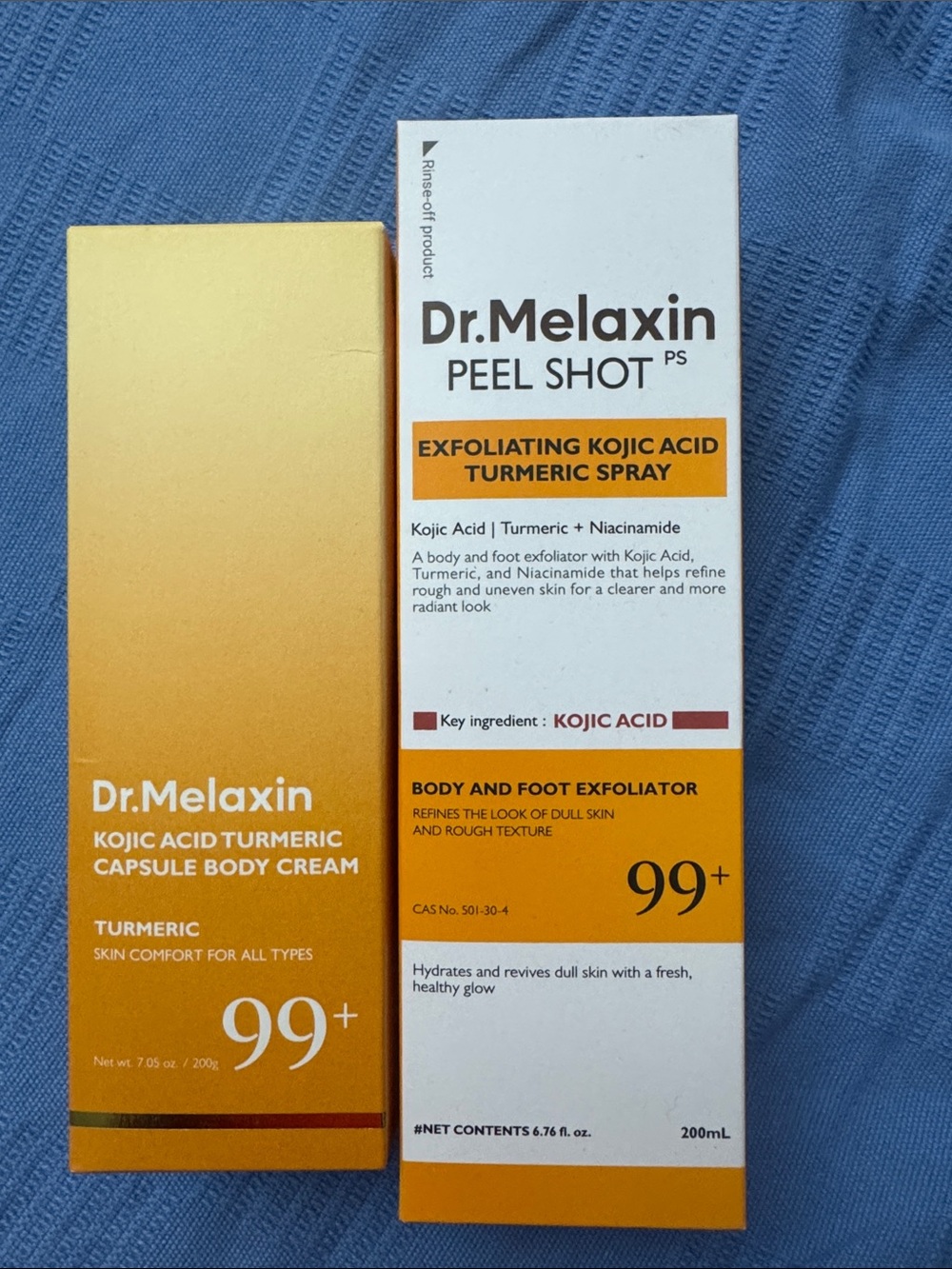 NIB Dr. Melaxin Kojic Acid Turmeric Body Cream & Peel Shot